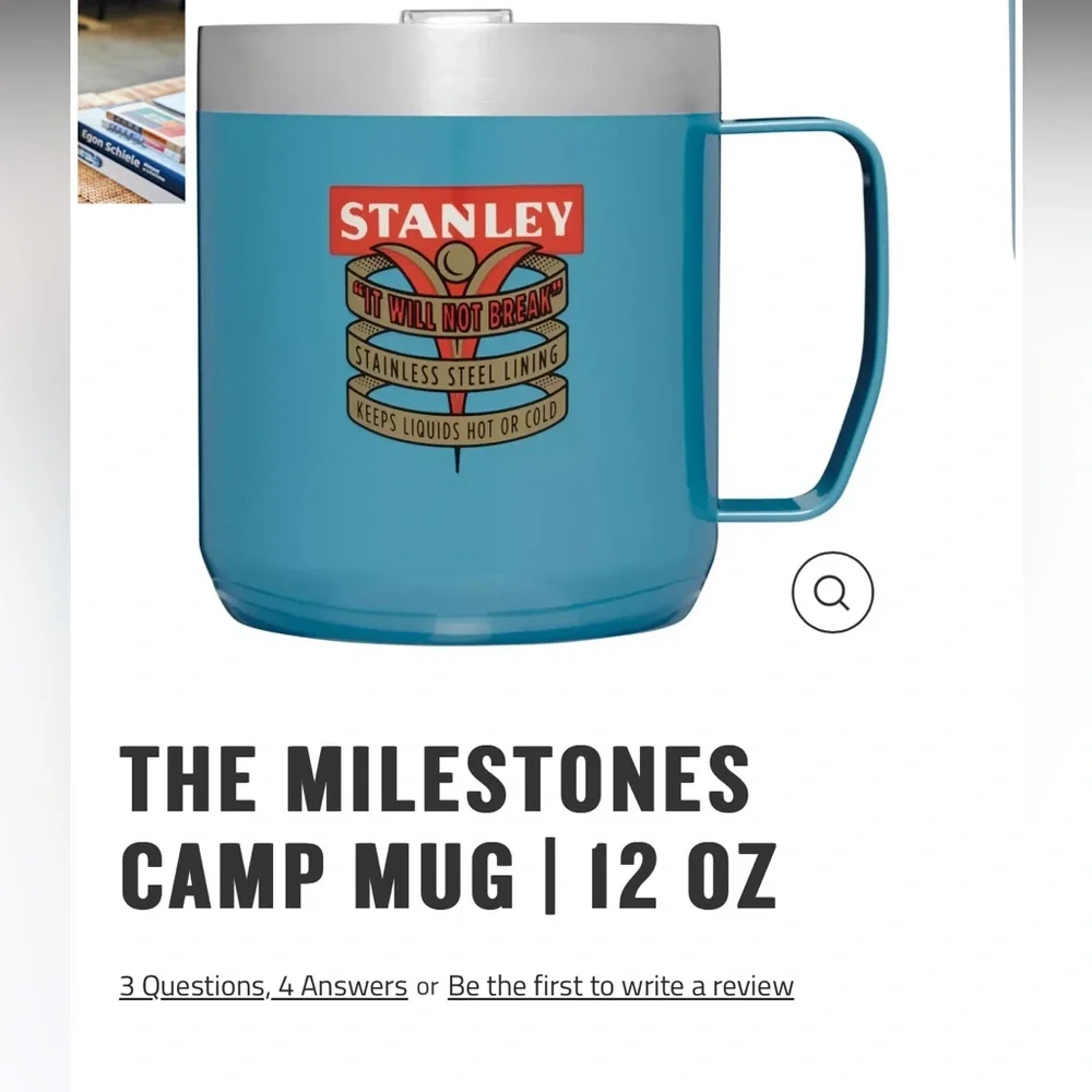 🏕️Stanley 1940 Milestones Topaz Gloss Camping Mug - Picture 7 of 7